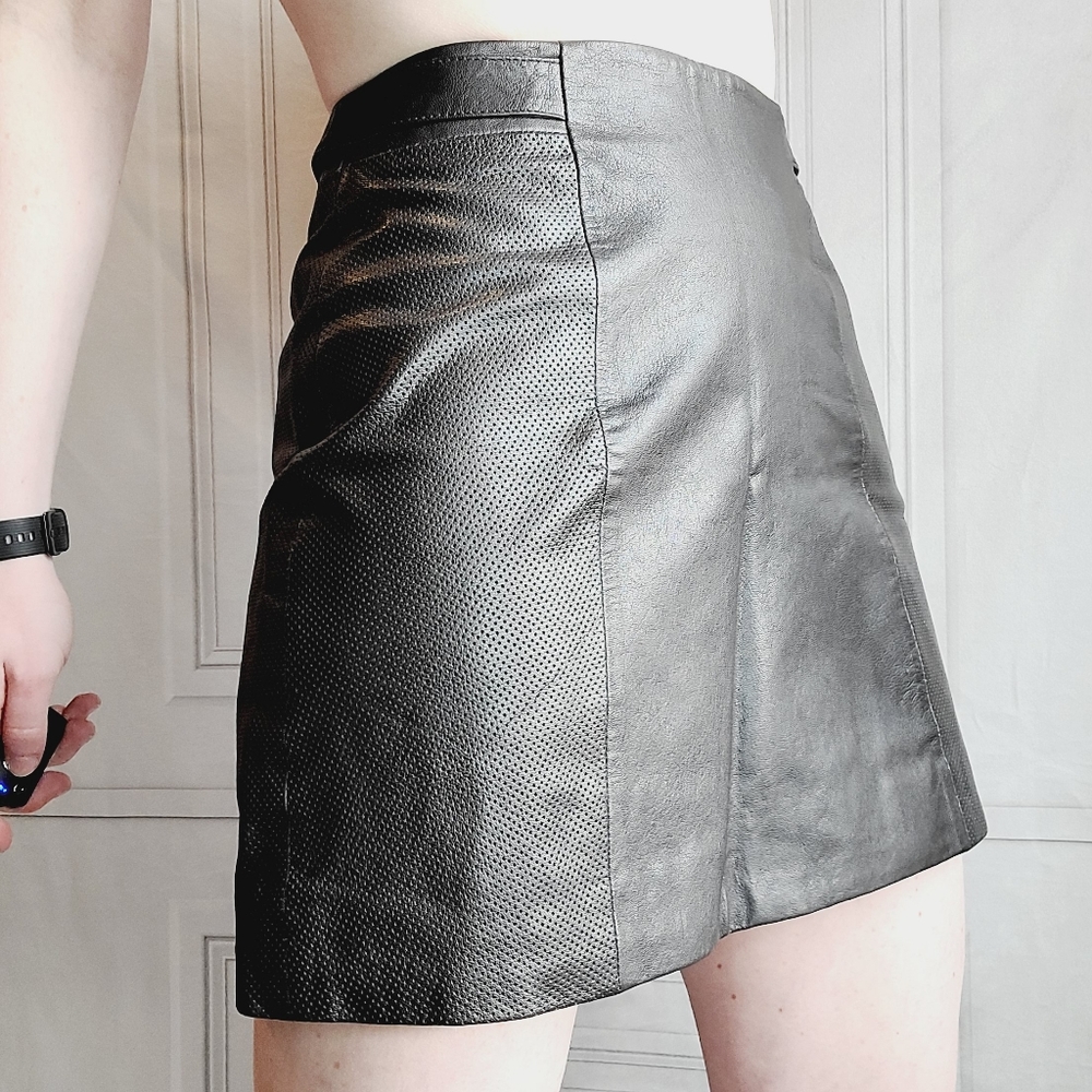 Vintage Leather Mini Skirt